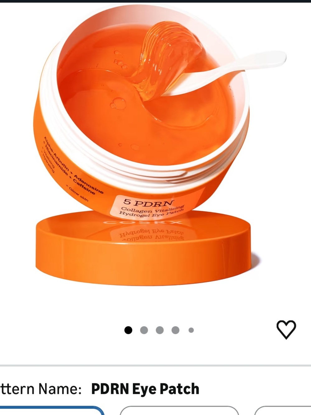 PDRN Collagen Eye Patches - Vibrant Orange Hydrogel